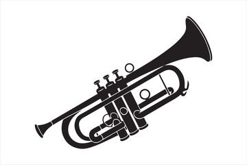 trumpet isolated vector on white background  © Monish