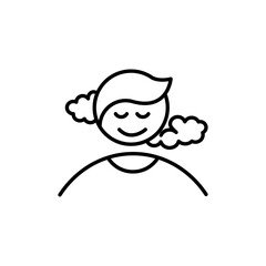 Pleasure icon black and white vector sign