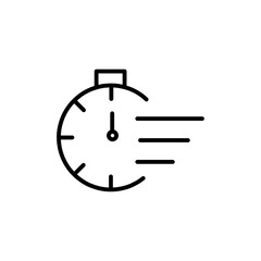 Quick time icon black and white vector sign