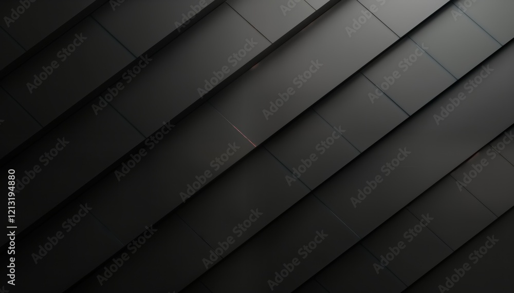 Poster abstract diagonal pattern of dark grey metal sheets. stylish geometric design for modern architectur