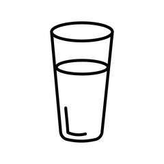 Water glass icon black and white vector sign