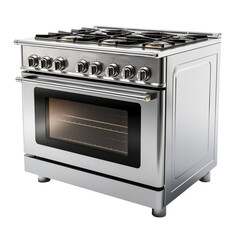 Silver Kitchen Stove Isolated On Transparent Background	