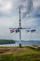 Flags waving at Cape Spear Lighthouse 