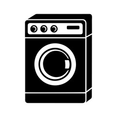 Washing machine vector silhouette design