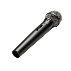 Black Microphone Isolated On Transparent Background	