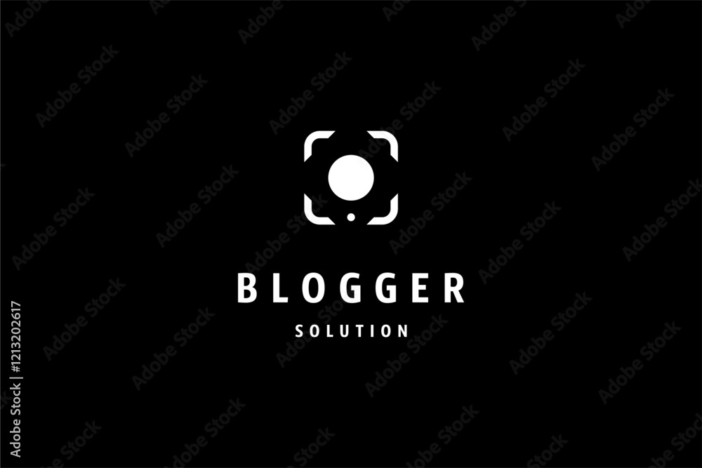 Poster template logo design solution for blogger or video operator
