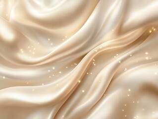 Obraz premium Luxurious champagne silk fabric with sparkling glitter. Elegant texture background.