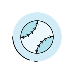 Baseball Ball vector icon