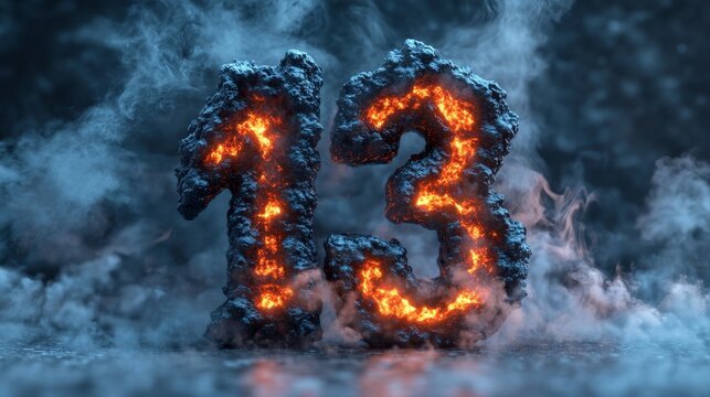 Perfect for those who adore Friday the 13th or superstition themes, this poster with the number 13 is a must-have