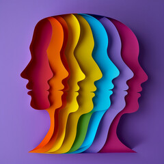 human head silhouette with background