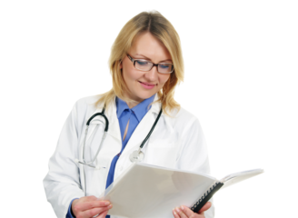 Close up of the female doctor