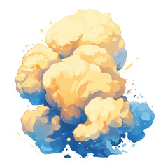 Interstellar Cloud Watercolor Illustration – Ethereal Hand-Painted Vector Art for Cosmic Designs  
