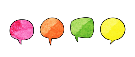 set water color black  paper comic speech bubbles. Hand drawn retro cartoon stickers. Pop art style, white background, no bolder