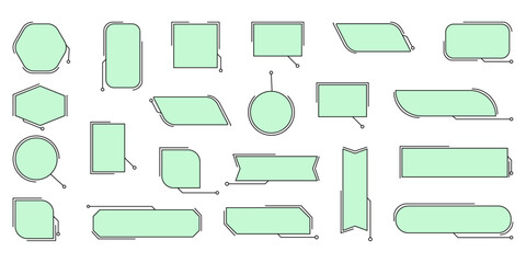 Quote box frame template set text callout title communication callous news marketing infographic information layout technology