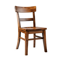 Old Wooden Chair On Transparent Background	