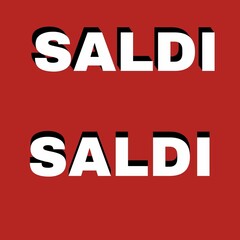 label of saldi saldi, salr label in italian 