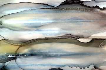 art background of multi-colored ink smudges