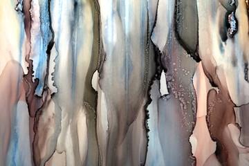 art background of multi-colored ink smudges