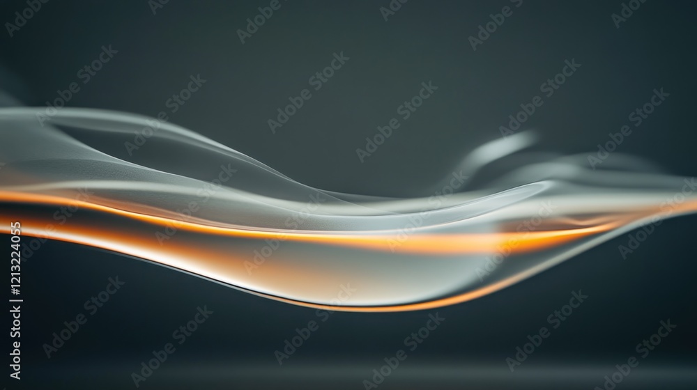 Poster abstract smoky shape with gradient effect in a gray background studio shot