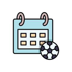 Sports Calendar vector icon