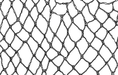 Naklejka premium A modern wavy textured fish net pattern or fishnet mesh grid featuring fishing rope, creating a neat marine mesh lattice pattern background