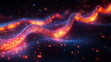 Fototapeta premium A creative illustration of a DNA double helix transforming into a digital genetic map, showing gene interactions. 89