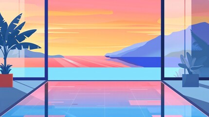 Modern Real Estate For Sale Sign Flat Vector Illustration