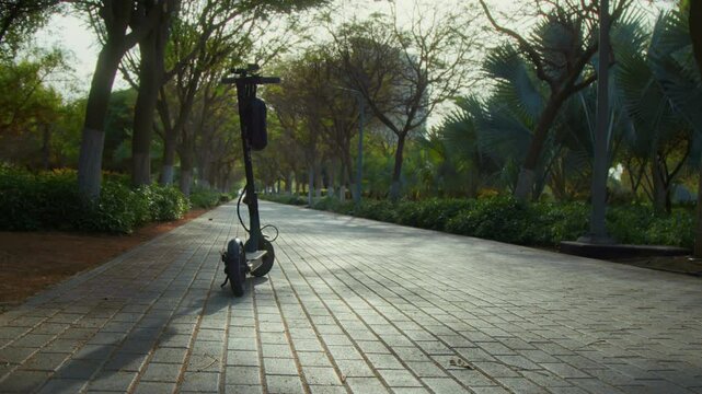 Electric scooter in the park