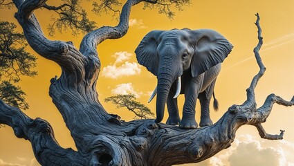 elephant in the grass