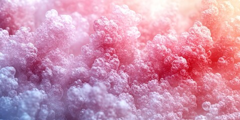 Abstract background with pink and white bubble-like structures creating a soft and dreamy effect


