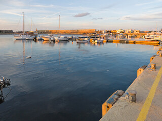 Sunset view of the port of Sozopol, Bulgaria