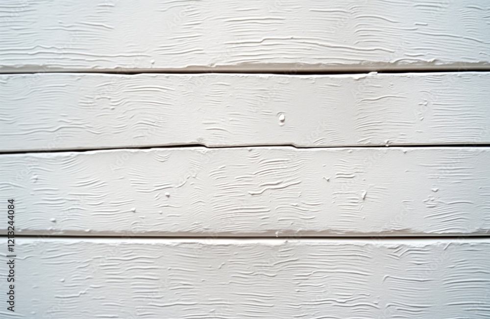 Aufkleber whitewashed wooden planks create textured backdrop. horizontal lines show wood grain. aged paint sli