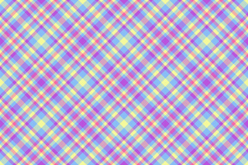 Vibrant pastel plaid pattern.  Perfect for textile design, wallpaper, or fashion projects.  This cheerful, diagonallyoriented design adds a touch of playful energy to any application.