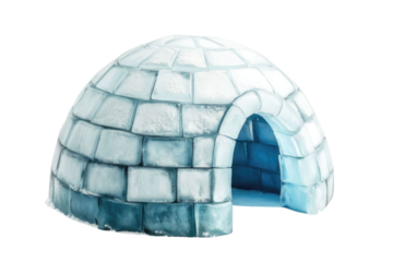 Igloo icehouse on isolated white background PNG