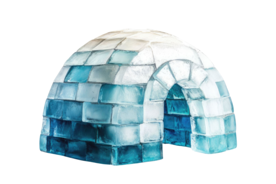 Igloo icehouse on isolated white background PNG