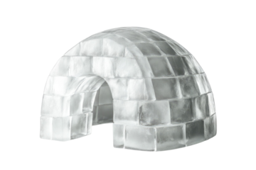 Igloo icehouse on isolated white background PNG