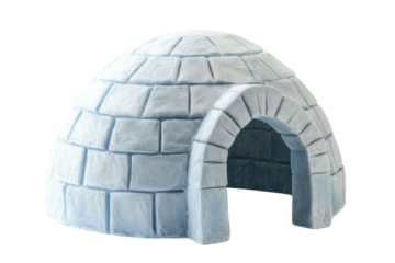 Igloo icehouse on isolated white background PNG