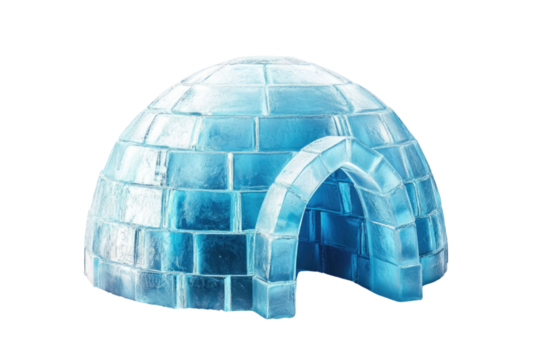 Igloo icehouse on isolated white background PNG
