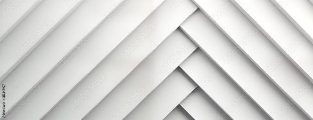 Fototapete Abstract geometric pattern of white diamond shapes creates seamless texture. Modern design element suitable for wallpaper background. Simple graphic illustration with trendy style. Clean lines,