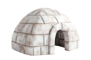 Igloo icehouse on isolated white background PNG