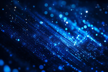 Obraz premium Abstract blue light dots, high-tech digital background