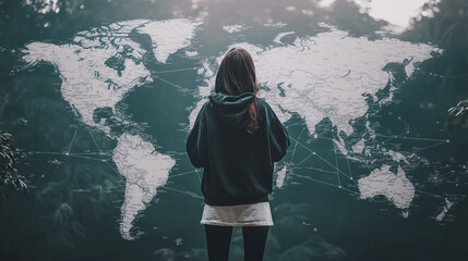 Hacker are planning to hack and attack networks and cyber security systems.team people innovation connection of line from nail node to node on map background , networking concept