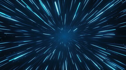 Experience dynamic motion with modern abstract light effects on a blue backdrop, perfect for posters or banners.