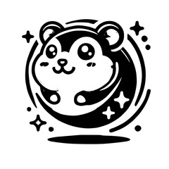 Adorable Hamster Cartoon Character Illustration - Cute Rodent Pet Design