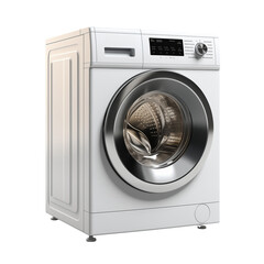 Fototapeta premium Modern Washing Machine Isolated On White Background 