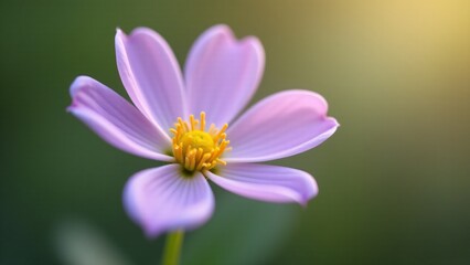 A soft alel&iacute; flower with pastel purple and yellow petals, featuring a star-like shape and a bright yellow center. Its delicate structure creates a peaceful and serene atmosphere in any garden.
