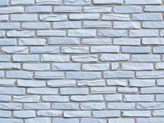 Fototapeta premium Textured Light Blue Brick Wall