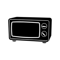  microwave oven vector silhouette illustration design