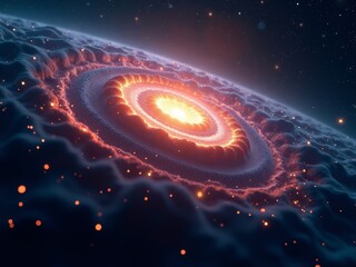 Fototapeta premium A massive star collapsing into a black hole