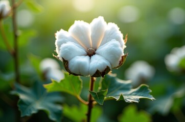 The cotton plant is a natural source of soft, fluffy fiber